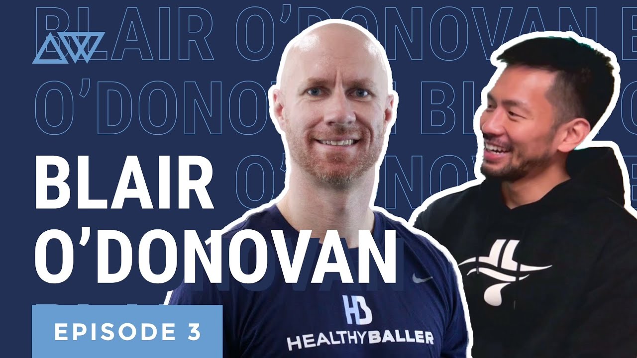 Two men smiling, Blair O'Donovan on Episode 3