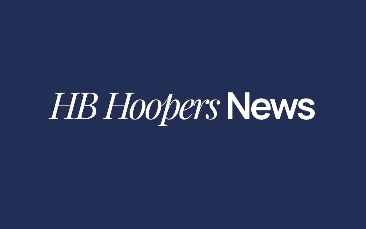 HB Hoopers News logo on blue background.